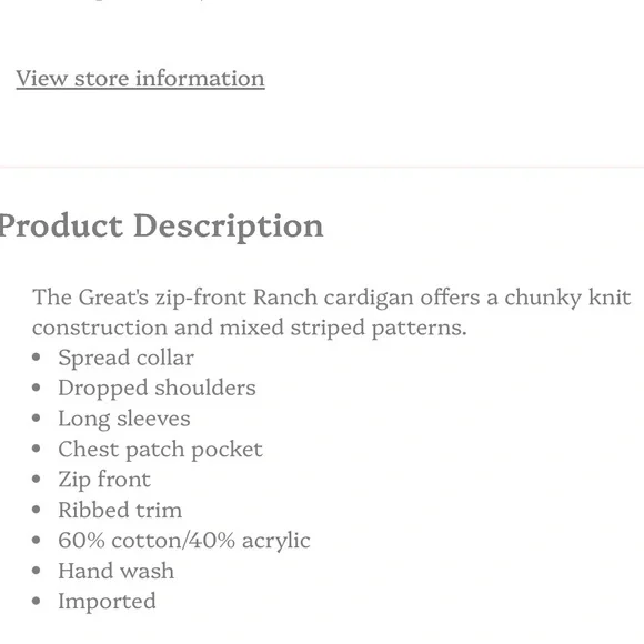 THE GREAT. THE RANCH CARDIGAN M - Picture 11 of 12